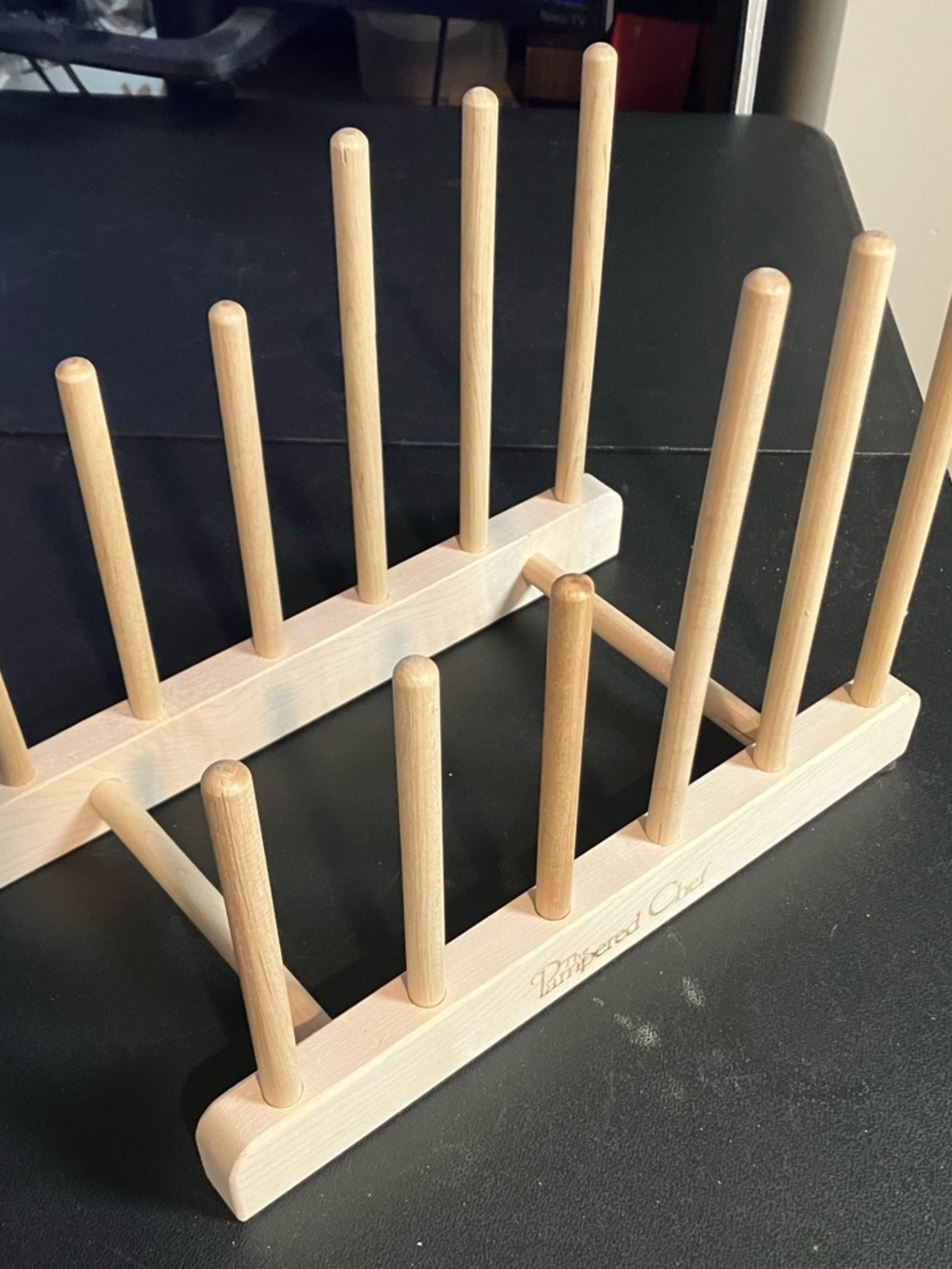 Pampered Chef Stoneware Storage Rack.